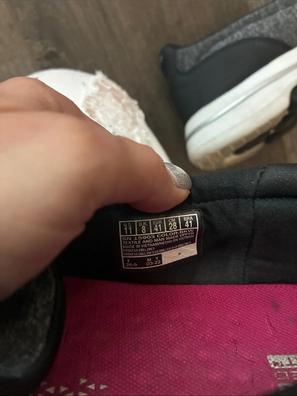 Skechers grey and white go walk 5 slip on sneaker